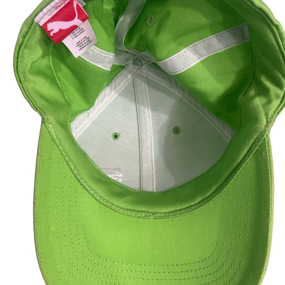 Puma Lime Green Cap with White Logo - Picture 2 of 2
